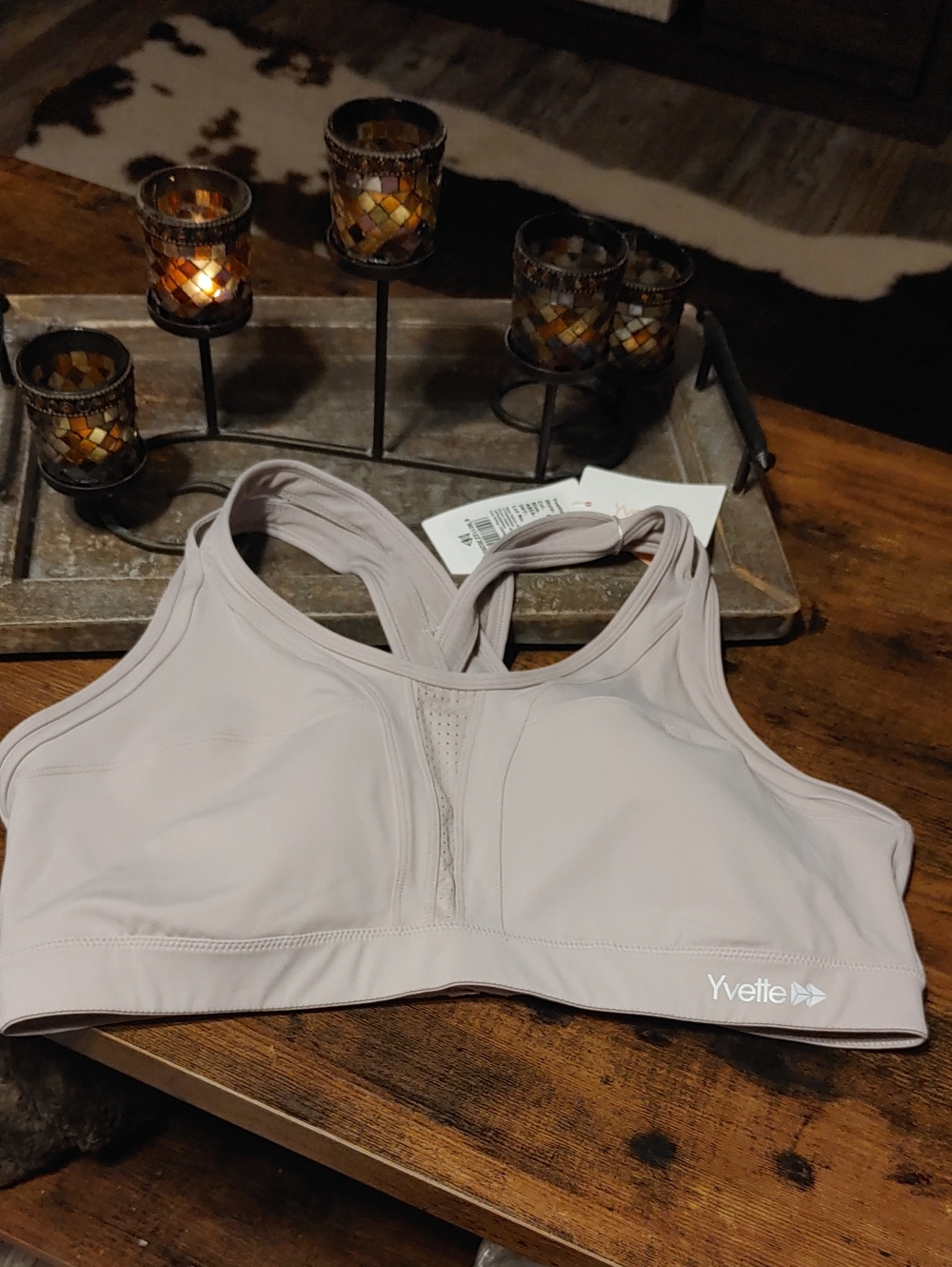 NWT 3X. Yvette Dusty Rose Unpadded Wirefree Stunning Sports Bra